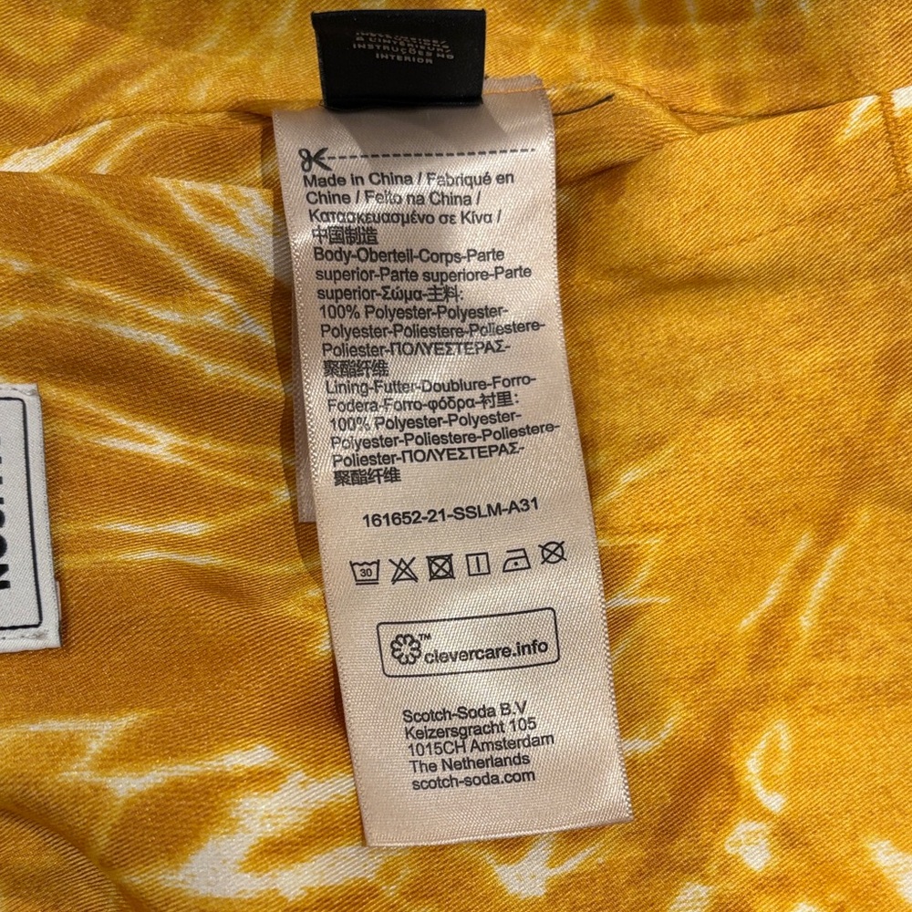 Scotch & Soda Reversible Black and Yellow Bomber Jacket - Picture 12 of 13